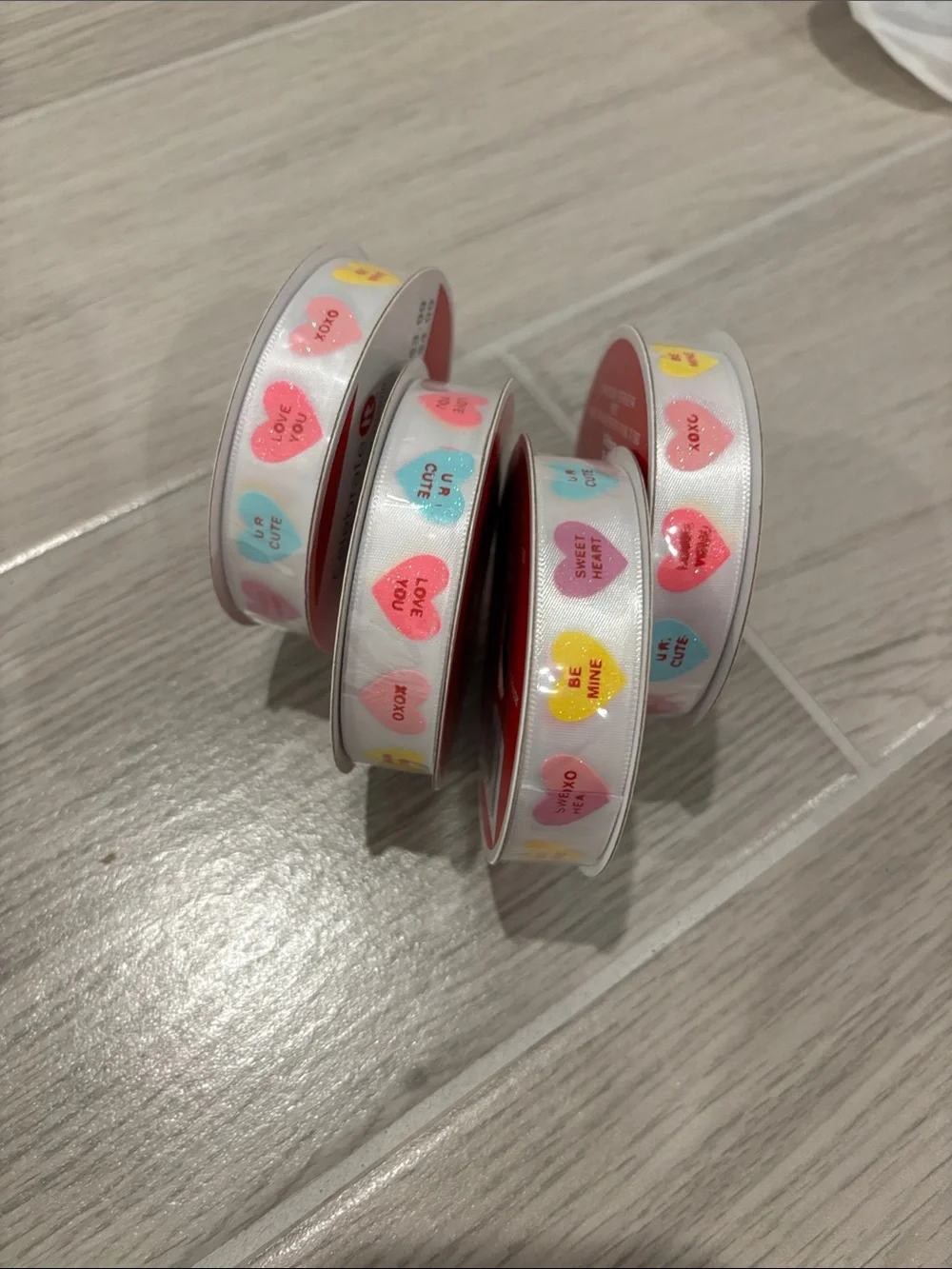 Bundle of 4 sweet tart candy Ribbon Conversation Hearts